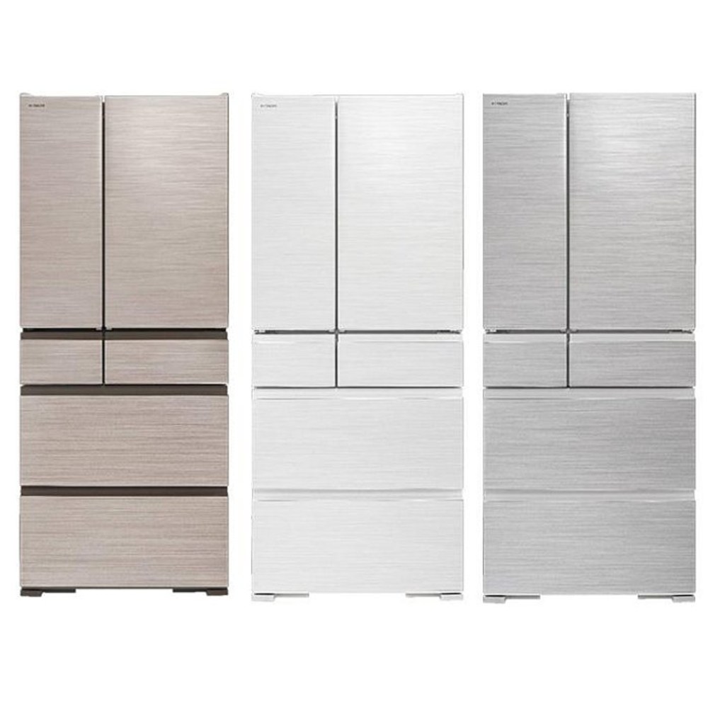 HITACHI 日立610L 六門鋼板冰箱R-TSF62WJ 日製流光銀SL｜家電空調