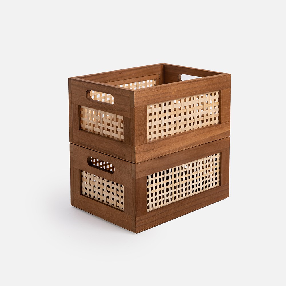 特力屋可堆疊竹編桐木箱-小27X19X13.9公分｜層架收納｜特力屋．特力屋
