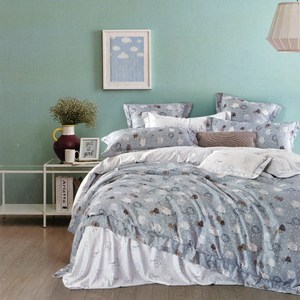 BUTTERFLY-吸濕排汗天絲雙人三件式薄床包枕套組-彩雲-藍