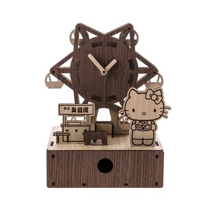 DIY材料包-HELLO KITTY美食趣時鐘置物盒