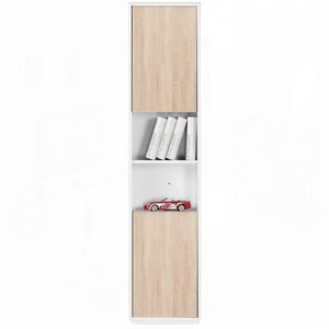 布拉格1.35尺白色橡木紋二門中空書櫃