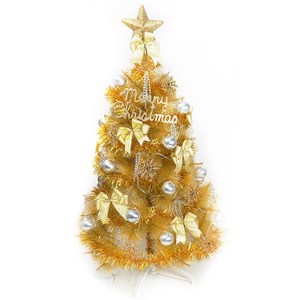 【摩達客】台灣製6尺(180cm)特級金色松針葉聖誕樹(金銀色系配件)不含燈