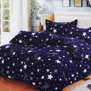 BEDDING-活性印染枕套床包三件組-流星雨(加大)