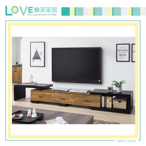 【LOVE樂芙】瓦科隆集成柚木6.3尺伸縮電視櫃