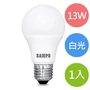 SAMPO聲寶13W白光 LED燈泡 (LB-U13LDD)1入