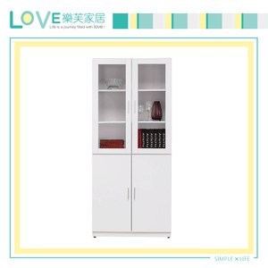 【LOVE樂芙】瓦艾美白色2.7尺四門書櫃
