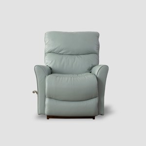 D-La-Z-Boy 765搖椅式手動牛皮休閒椅 湖水綠