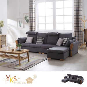 【YKSHOUSE】凱樂L型獨立筒布沙發(可左可右)如圖