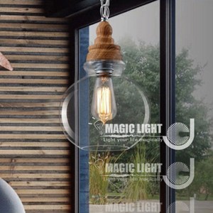 【光的魔法師】設計師創意復古個性吊燈 燈具燈飾 木紋水晶吊燈(圓形B)
