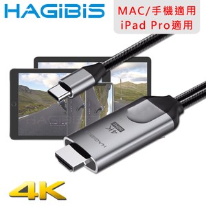 HAGiBiS Mac適用Type-C to HDMI 影音傳輸線