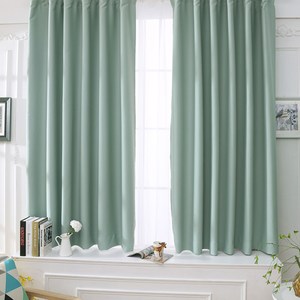 【三房兩廳】高精密素色遮光窗簾-綠色260x165cm