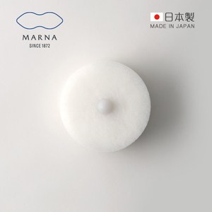 【日本MARNA】日製POCO易起泡去汙三層海綿刷附吸盤白
