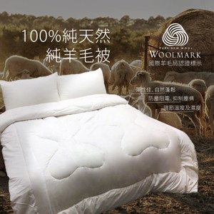 【艾倫生活家】台灣製 100%純淨羊毛被(雙人6*7尺)雙人尺寸-6X7尺