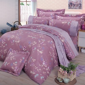 【FITNESS】精梳棉雙人七件式床罩組-馬格森特(紫紅)5*6.2