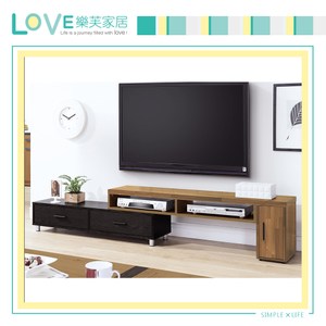 【LOVE樂芙】瓦比爾集成木紋4.6尺伸縮電視櫃