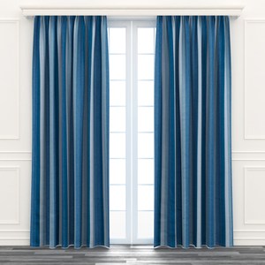 日式漸變遮光窗簾 寬200x高165cm 藍色