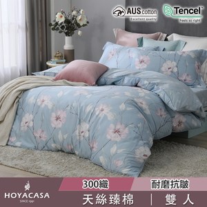 HOYACASA 天絲臻棉四件式兩用被床包組-拉菲莊園雙人