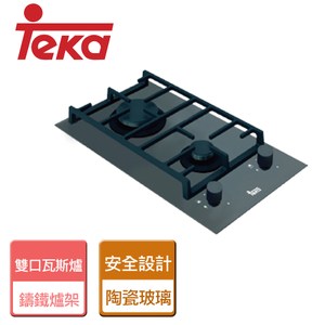 【TEKA】玻璃雙口瓦斯爐-LUX-302G-天然