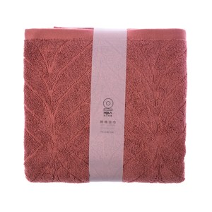 HOLA 葡萄牙純棉浴巾-雲葉紅70x140cm