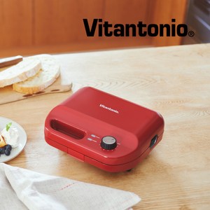 [特價]【Vitantonio】小V多功能計時鬆餅機(熱情紅)