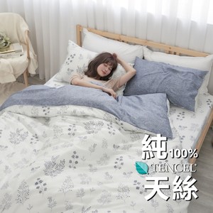 【BUHO】100%TENCEL天絲床包枕套組-雙人加大(沐詩花語)