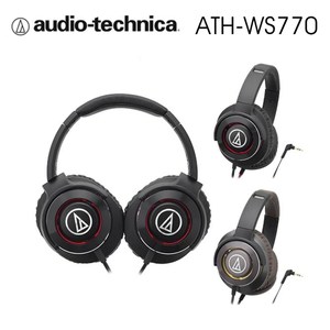 鐵三角 ATH-WS770 黑紅 輝煌金屬重低音 耳罩式耳機
