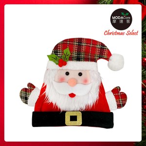 摩達客耶誕派對-超萌兒童格紋造型聖誕帽(聖誕老公公款)