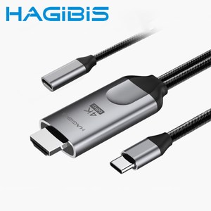HAGiBiS海備思Type-C轉HDMI/PD供電電視影音分享轉接線