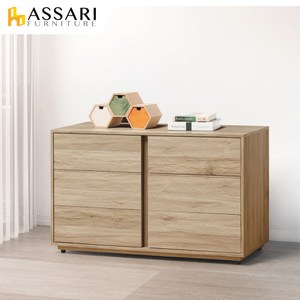 ASSARI-莫蘭迪4尺六斗櫃(寬121x深40x高75cm)