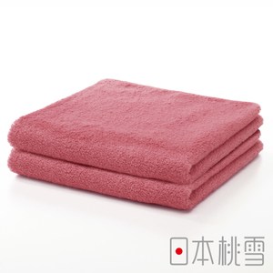 日本桃雪【精梳棉飯店毛巾】超值兩件組 莓紅